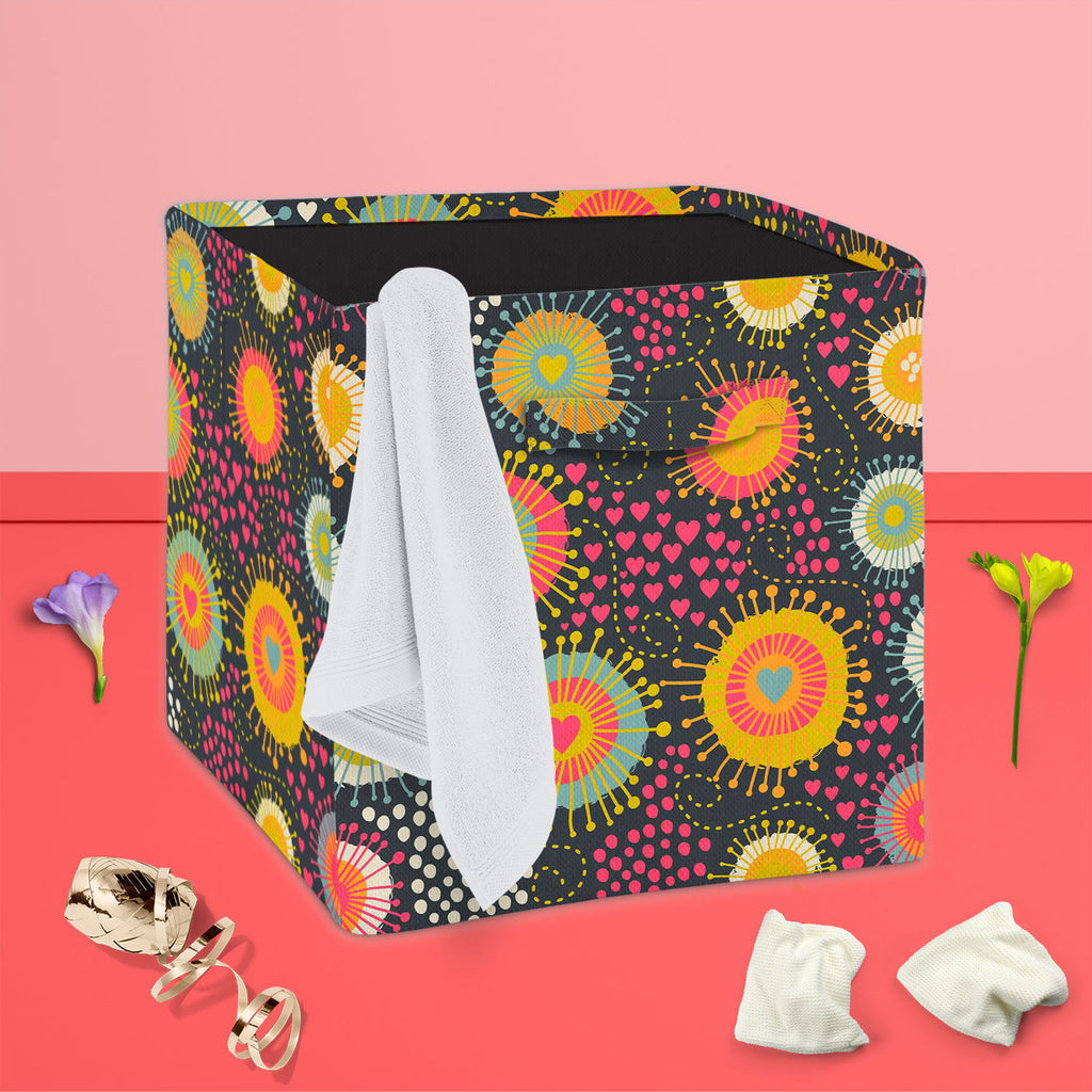 Romantic Texture Foldable Open Storage Bin | Organizer Box, Toy Basket, Shelf Box, Laundry Bag | Canvas Fabric-Storage Bins-STR_BI_CB-IC 5007486 IC 5007486, Abstract Expressionism, Abstracts, Ancient, Art and Paintings, Black and White, Botanical, Circle, Digital, Digital Art, Dots, Drawing, Fashion, Floral, Flowers, Graphic, Hearts, Historical, Illustrations, Love, Medieval, Nature, Patterns, Retro, Romance, Semi Abstract, Signs, Signs and Symbols, Vintage, White, romantic, texture, foldable, open, storage