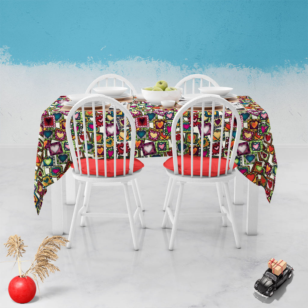 Doodle Hearts D2 Table Cloth Cover-Table Covers-CVR_TB_NR-IC 5007487 IC 5007487, Abstract Expressionism, Abstracts, Ancient, Art and Paintings, Birthday, Botanical, Culture, Digital, Digital Art, Drawing, Ethnic, Fashion, Floral, Flowers, Graphic, Hearts, Historical, Illustrations, Indian, Love, Medieval, Nature, Patterns, Retro, Romance, Semi Abstract, Signs, Signs and Symbols, Traditional, Tribal, Vintage, Wedding, World Culture, doodle, d2, table, cloth, cover, abstract, anniversary, art, artwork, backgr