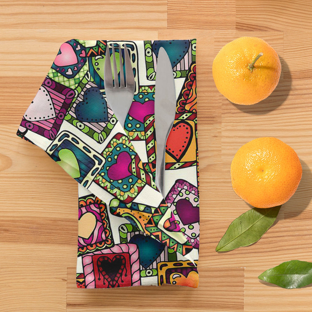 Doodle Hearts D2 Table Napkin-Table Napkins-NAP_TB-IC 5007487 IC 5007487, Abstract Expressionism, Abstracts, Ancient, Art and Paintings, Birthday, Botanical, Culture, Digital, Digital Art, Drawing, Ethnic, Fashion, Floral, Flowers, Graphic, Hearts, Historical, Illustrations, Indian, Love, Medieval, Nature, Patterns, Retro, Romance, Semi Abstract, Signs, Signs and Symbols, Traditional, Tribal, Vintage, Wedding, World Culture, doodle, d2, table, napkin, abstract, anniversary, art, artwork, background, beautif