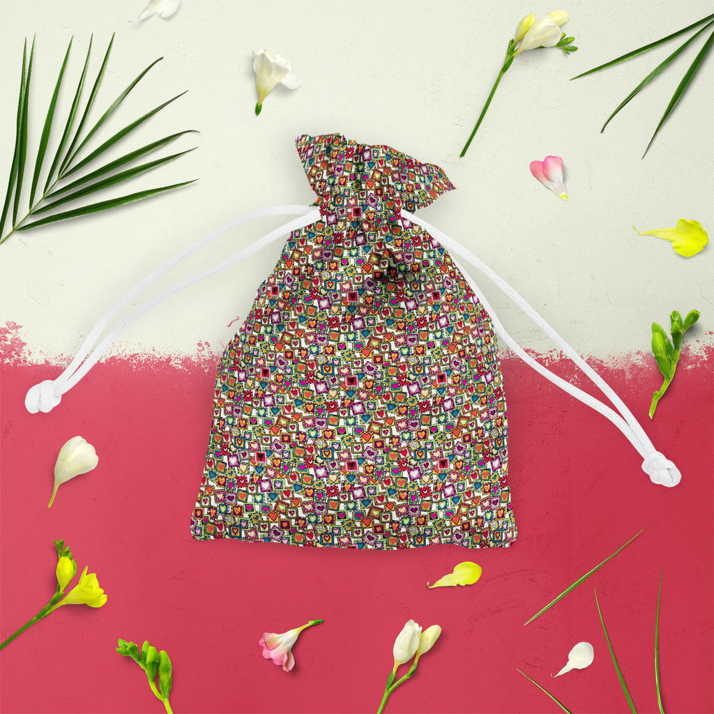Doodle Hearts D2 Pouch Wrist Potli Bag | Bag for Weddings & Casual Parties-Drawstring Pouches-PCH_FB_DS-IC 5007487 IC 5007487, Abstract Expressionism, Abstracts, Ancient, Art and Paintings, Birthday, Botanical, Culture, Digital, Digital Art, Drawing, Ethnic, Fashion, Floral, Flowers, Graphic, Hearts, Historical, Illustrations, Indian, Love, Medieval, Nature, Patterns, Retro, Romance, Semi Abstract, Signs, Signs and Symbols, Traditional, Tribal, Vintage, Wedding, World Culture, doodle, d2, pouch, wrist, potl