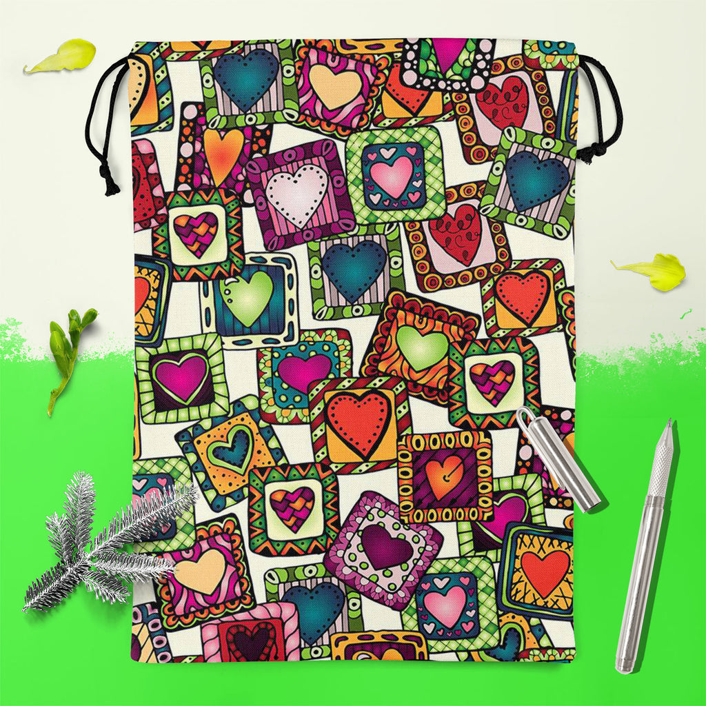 Doodle Hearts D2 Reusable Sack Bag | Bag for Gym, Storage, Vegetable & Travel-Drawstring Sack Bags-SCK_FB_DS-IC 5007487 IC 5007487, Abstract Expressionism, Abstracts, Ancient, Art and Paintings, Birthday, Botanical, Culture, Digital, Digital Art, Drawing, Ethnic, Fashion, Floral, Flowers, Graphic, Hearts, Historical, Illustrations, Indian, Love, Medieval, Nature, Patterns, Retro, Romance, Semi Abstract, Signs, Signs and Symbols, Traditional, Tribal, Vintage, Wedding, World Culture, doodle, d2, reusable, sac
