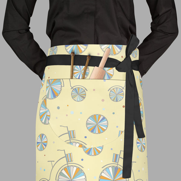 Vintage Bicycle Apron | Adjustable, Free Size & Waist Tiebacks-Aprons Waist to Feet-APR_WS_FT-IC 5007488 IC 5007488, Abstract Expressionism, Abstracts, Ancient, Animated Cartoons, Art and Paintings, Automobiles, Bikes, Caricature, Cartoons, Digital, Digital Art, Drawing, Graphic, Hand Drawn, Historical, Icons, Illustrations, Medieval, Patterns, Retro, Semi Abstract, Signs, Signs and Symbols, Sports, Symbols, Transportation, Travel, Urban, Vehicles, Vintage, bicycle, full-length, waist, to, feet, apron, poly
