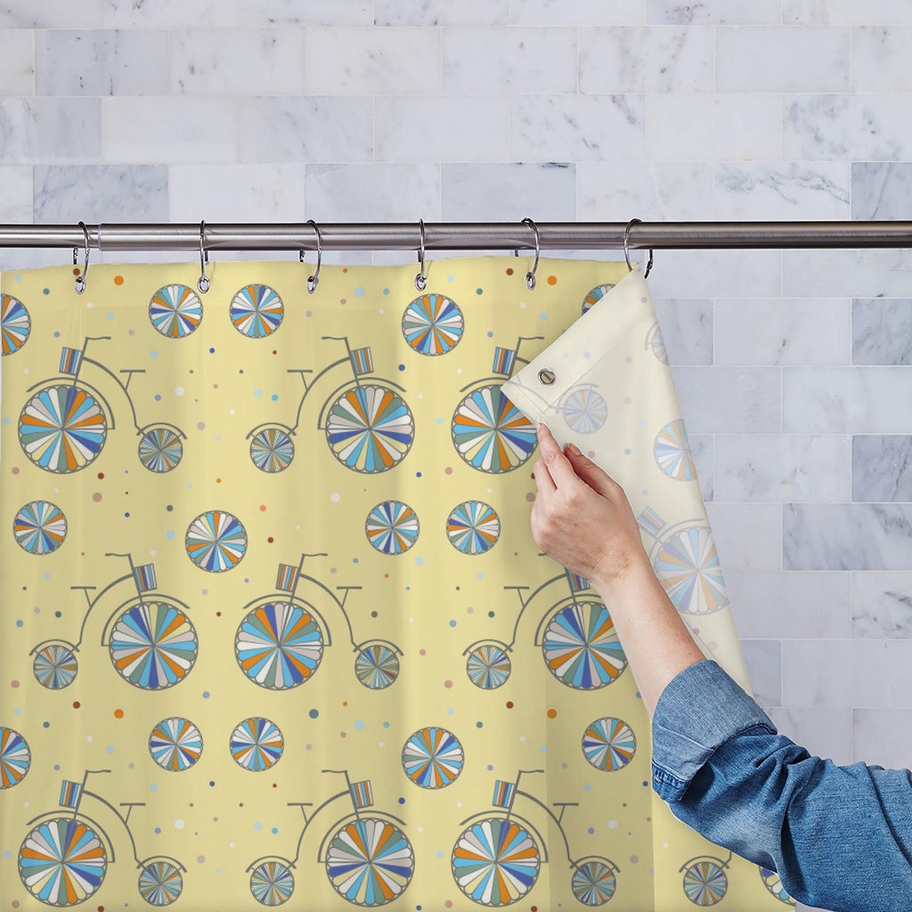 Vintage Bicycle Washable Waterproof Shower Curtain-Shower Curtains-CUR_SH-IC 5007488 IC 5007488, Abstract Expressionism, Abstracts, Ancient, Animated Cartoons, Art and Paintings, Automobiles, Bikes, Caricature, Cartoons, Digital, Digital Art, Drawing, Graphic, Hand Drawn, Historical, Icons, Illustrations, Medieval, Patterns, Retro, Semi Abstract, Signs, Signs and Symbols, Sports, Symbols, Transportation, Travel, Urban, Vehicles, Vintage, bicycle, washable, waterproof, shower, curtain, abstract, activity, ar