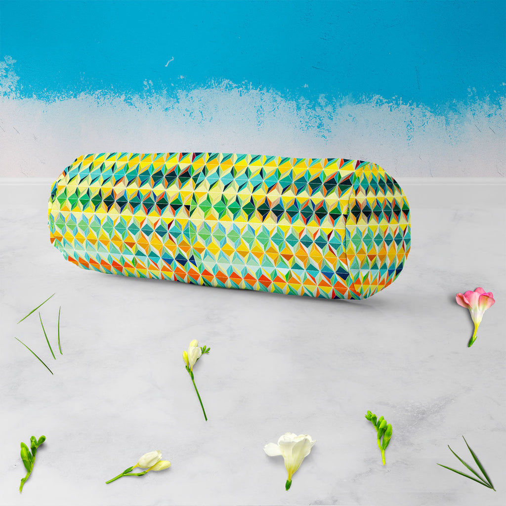 Funky Triangle Bolster Cover Booster Cases | Concealed Zipper Opening-Bolster Covers-BOL_CV_ZP-IC 5007489 IC 5007489, Abstract Expressionism, Abstracts, Arrows, Art and Paintings, Black, Black and White, Business, Circle, Damask, Decorative, Diamond, Digital, Digital Art, Drawing, Fantasy, Fashion, Futurism, Geometric, Geometric Abstraction, Graphic, Grid Art, Herringbone, Hexagon, Illustrations, Modern Art, Patterns, Semi Abstract, Signs, Signs and Symbols, funky, triangle, bolster, cover, booster, cases, 