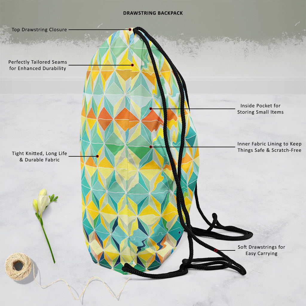 Funky Triangle Backpack for Students College Travel Bag