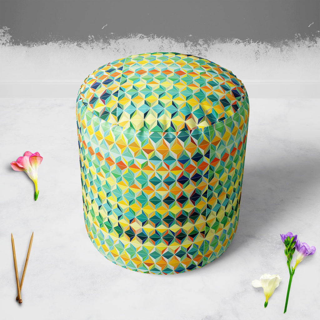 Funky Triangle Footstool Footrest Puffy Pouffe Ottoman Bean Bag | Canvas Fabric-Footstools-FST_CB_BN-IC 5007489 IC 5007489, Abstract Expressionism, Abstracts, Arrows, Art and Paintings, Black, Black and White, Business, Circle, Damask, Decorative, Diamond, Digital, Digital Art, Drawing, Fantasy, Fashion, Futurism, Geometric, Geometric Abstraction, Graphic, Grid Art, Herringbone, Hexagon, Illustrations, Modern Art, Patterns, Semi Abstract, Signs, Signs and Symbols, funky, triangle, footstool, footrest, puffy