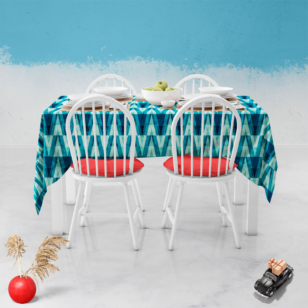 Crystal Triangle Table Cloth Cover-Table Covers-CVR_TB_NR-IC 5007490 IC 5007490, Abstract Expressionism, Abstracts, Ancient, Art and Paintings, Black and White, Culture, Decorative, Diamond, Digital, Digital Art, Ethnic, Geometric, Geometric Abstraction, Graphic, Historical, Illustrations, Medieval, Patterns, Retro, Semi Abstract, Signs, Signs and Symbols, Traditional, Triangles, Tribal, Vintage, White, World Culture, crystal, triangle, table, cloth, cover, abstract, art, blue, bright, concept, cool, creati