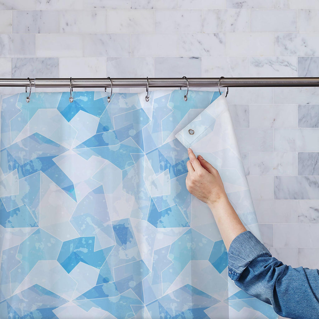 Ice Style D1 Washable Waterproof Shower Curtain-Shower Curtains-CUR_SH-IC 5007491 IC 5007491, Abstract Expressionism, Abstracts, Ancient, Art and Paintings, Black and White, Decorative, Diamond, Digital, Digital Art, Fashion, Geometric, Geometric Abstraction, Graphic, Historical, Illustrations, Medieval, Modern Art, Patterns, Semi Abstract, Signs, Signs and Symbols, Triangles, Vintage, White, ice, style, d1, washable, waterproof, shower, curtain, abstract, argyle, art, artistic, artwork, backdrop, backgroun