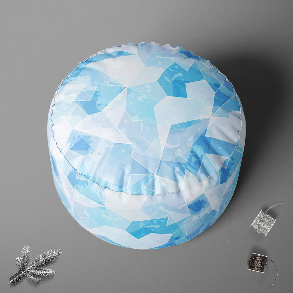 Ice Style D1 Footstool Footrest Puffy Pouffe Ottoman Bean Bag | Canvas Fabric-Footstools-FST_CB_BN-IC 5007491 IC 5007491, Abstract Expressionism, Abstracts, Ancient, Art and Paintings, Black and White, Decorative, Diamond, Digital, Digital Art, Fashion, Geometric, Geometric Abstraction, Graphic, Historical, Illustrations, Medieval, Modern Art, Patterns, Semi Abstract, Signs, Signs and Symbols, Triangles, Vintage, White, ice, style, d1, footstool, footrest, puffy, pouffe, ottoman, bean, bag, canvas, fabric, 