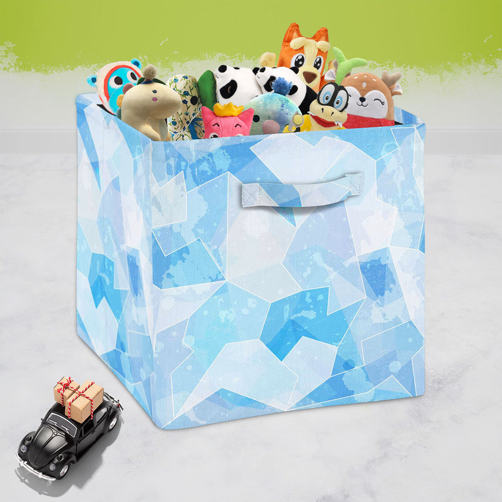 Ice Style D1 Foldable Open Storage Bin | Organizer Box, Toy Basket, Shelf Box, Laundry Bag | Canvas Fabric-Storage Bins-STR_BI_CB-IC 5007491 IC 5007491, Abstract Expressionism, Abstracts, Ancient, Art and Paintings, Black and White, Decorative, Diamond, Digital, Digital Art, Fashion, Geometric, Geometric Abstraction, Graphic, Historical, Illustrations, Medieval, Modern Art, Patterns, Semi Abstract, Signs, Signs and Symbols, Triangles, Vintage, White, ice, style, d1, foldable, open, storage, bin, organizer, 