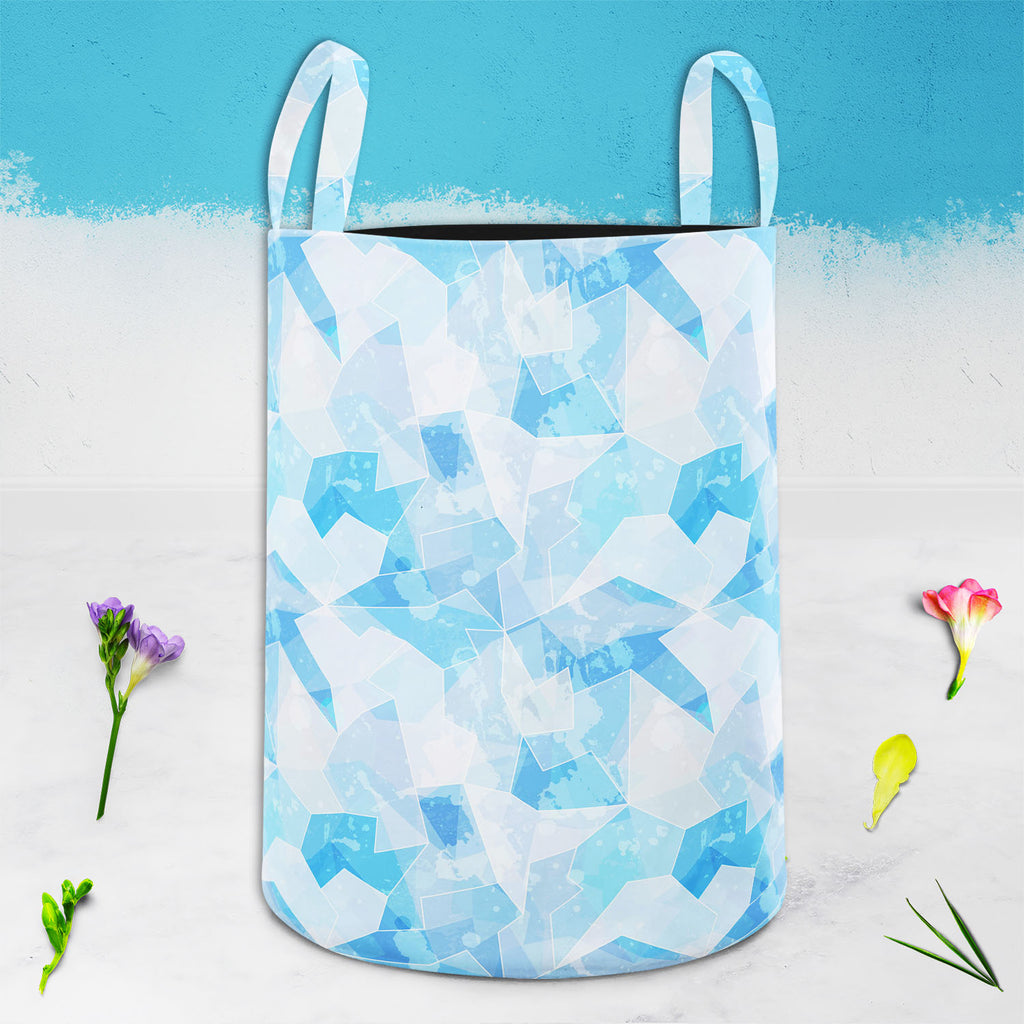 Ice Style D1 Foldable Open Storage Bin | Organizer Box, Toy Basket, Shelf Box, Laundry Bag | Canvas Fabric-Storage Bins-STR_BI_CB-IC 5007491 IC 5007491, Abstract Expressionism, Abstracts, Ancient, Art and Paintings, Black and White, Decorative, Diamond, Digital, Digital Art, Fashion, Geometric, Geometric Abstraction, Graphic, Historical, Illustrations, Medieval, Modern Art, Patterns, Semi Abstract, Signs, Signs and Symbols, Triangles, Vintage, White, ice, style, d1, foldable, open, storage, bin, organizer, 