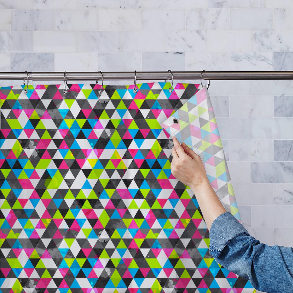 Grunge Triangle D5 Washable Waterproof Shower Curtain-Shower Curtains-CUR_SH-IC 5007492 IC 5007492, Abstract Expressionism, Abstracts, Ancient, Art and Paintings, Decorative, Digital, Digital Art, Geometric, Geometric Abstraction, Graphic, Grid Art, Hipster, Historical, Illustrations, Medieval, Modern Art, Music, Music and Dance, Music and Musical Instruments, Patterns, Retro, Semi Abstract, Signs, Signs and Symbols, Triangles, Urban, Vintage, Watercolour, grunge, triangle, d5, washable, waterproof, shower,