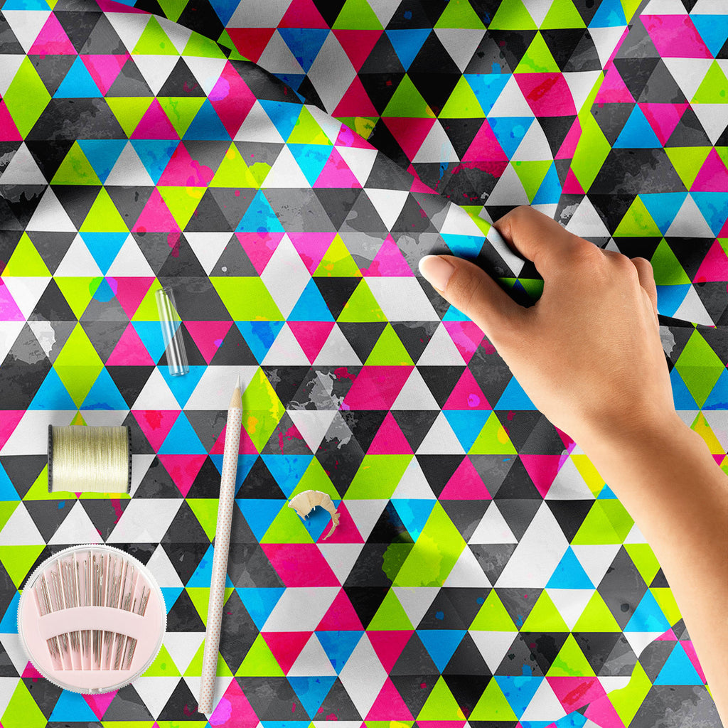 Grunge Triangle D5 Sofa Fabric by Metre | Upholstery For Sofa, Curtains & Cushions-Sofa Fabrics-SOF_FB-IC 5007492 IC 5007492, Abstract Expressionism, Abstracts, Ancient, Art and Paintings, Decorative, Digital, Digital Art, Geometric, Geometric Abstraction, Graphic, Grid Art, Hipster, Historical, Illustrations, Medieval, Modern Art, Music, Music and Dance, Music and Musical Instruments, Patterns, Retro, Semi Abstract, Signs, Signs and Symbols, Triangles, Urban, Vintage, Watercolour, grunge, triangle, d5, sof