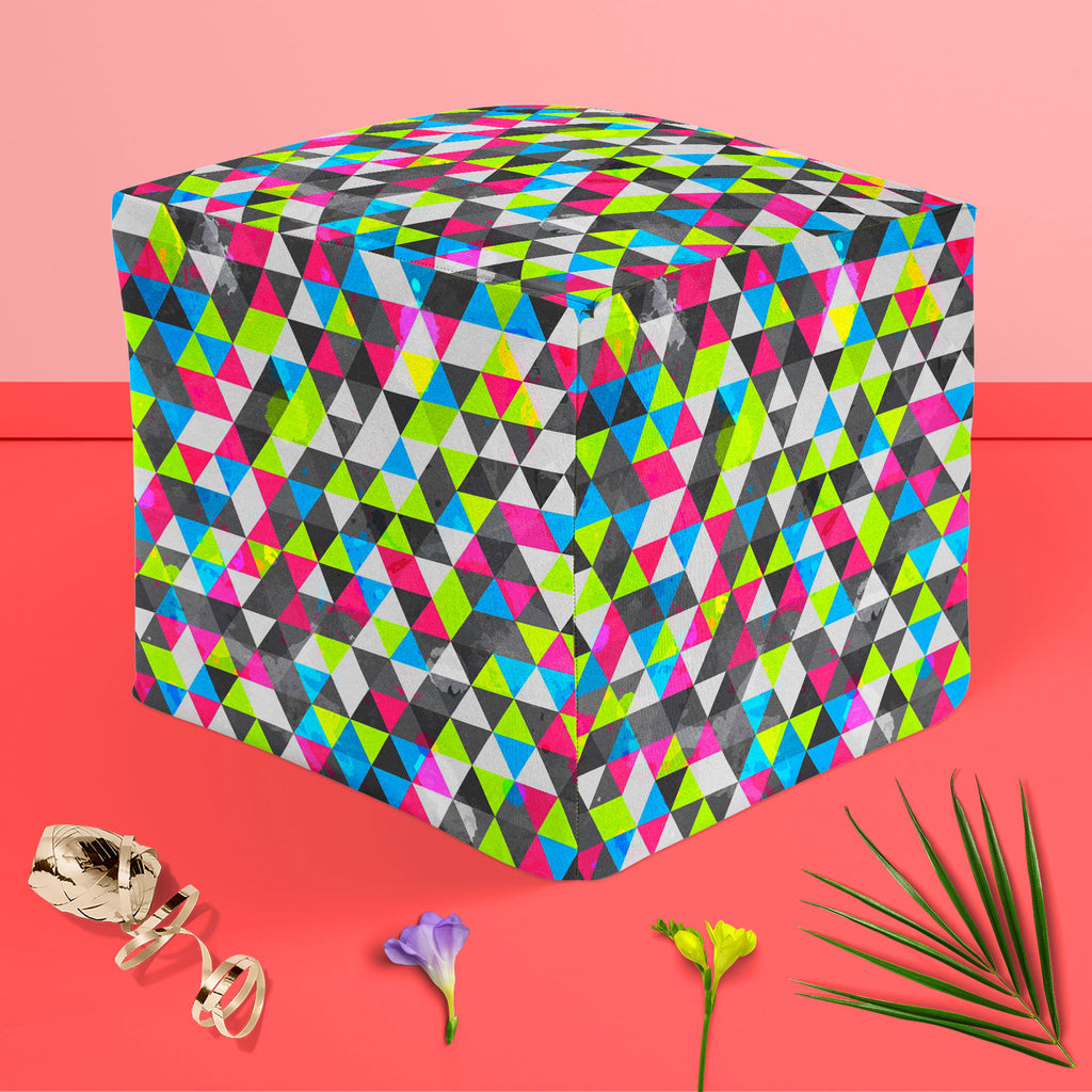 Grunge Triangle D5 Footstool Footrest Puffy Pouffe Ottoman Bean Bag | Canvas Fabric-Footstools-FST_CB_BN-IC 5007492 IC 5007492, Abstract Expressionism, Abstracts, Ancient, Art and Paintings, Decorative, Digital, Digital Art, Geometric, Geometric Abstraction, Graphic, Grid Art, Hipster, Historical, Illustrations, Medieval, Modern Art, Music, Music and Dance, Music and Musical Instruments, Patterns, Retro, Semi Abstract, Signs, Signs and Symbols, Triangles, Urban, Vintage, Watercolour, grunge, triangle, d5, f