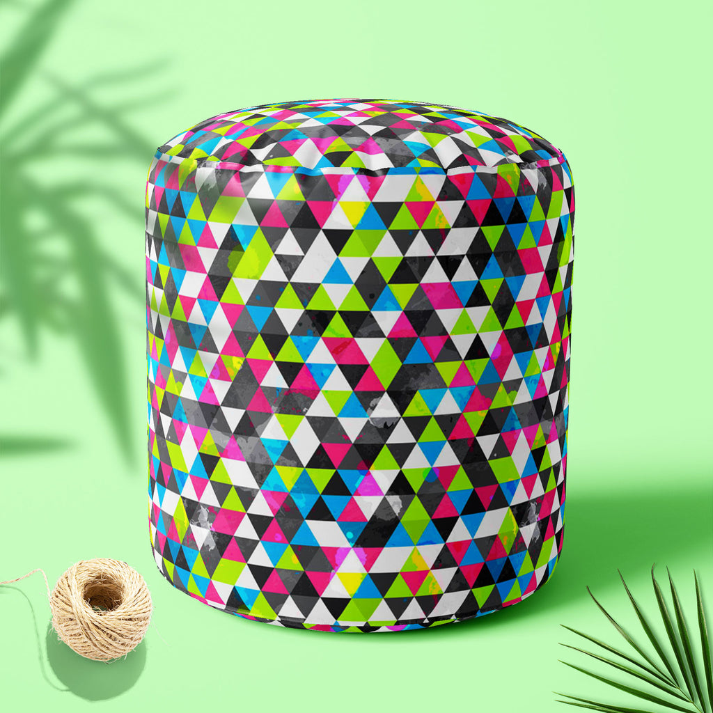 Grunge Triangle D5 Footstool Footrest Puffy Pouffe Ottoman Bean Bag | Canvas Fabric-Footstools-FST_CB_BN-IC 5007492 IC 5007492, Abstract Expressionism, Abstracts, Ancient, Art and Paintings, Decorative, Digital, Digital Art, Geometric, Geometric Abstraction, Graphic, Grid Art, Hipster, Historical, Illustrations, Medieval, Modern Art, Music, Music and Dance, Music and Musical Instruments, Patterns, Retro, Semi Abstract, Signs, Signs and Symbols, Triangles, Urban, Vintage, Watercolour, grunge, triangle, d5, f