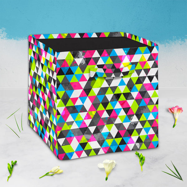 Grunge Triangle D5 Foldable Open Storage Bin | Organizer Box, Toy Basket, Shelf Box, Laundry Bag | Canvas Fabric-Storage Bins-STR_BI_CB-IC 5007492 IC 5007492, Abstract Expressionism, Abstracts, Ancient, Art and Paintings, Decorative, Digital, Digital Art, Geometric, Geometric Abstraction, Graphic, Grid Art, Hipster, Historical, Illustrations, Medieval, Modern Art, Music, Music and Dance, Music and Musical Instruments, Patterns, Retro, Semi Abstract, Signs, Signs and Symbols, Triangles, Urban, Vintage, Water