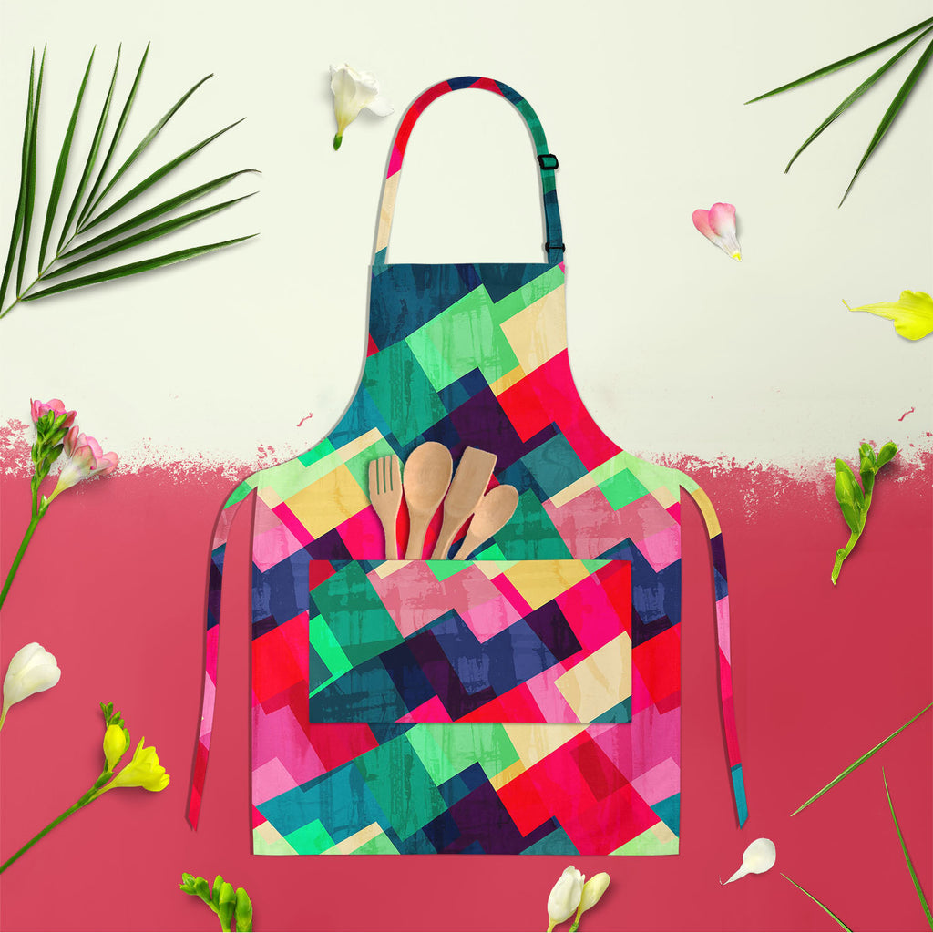 Mosaic D2 Apron | Adjustable, Free Size & Waist Tiebacks-Aprons Neck to Knee-APR_NK_KN-IC 5007493 IC 5007493, Abstract Expressionism, Abstracts, Ancient, Art and Paintings, Black, Black and White, Decorative, Digital, Digital Art, Fashion, Geometric, Geometric Abstraction, Graphic, Hexagon, Hipster, Historical, Illustrations, Medieval, Modern Art, Patterns, Retro, Semi Abstract, Signs, Signs and Symbols, Triangles, Vintage, White, mosaic, d2, apron, adjustable, free, size, waist, tiebacks, abstract, art, ba