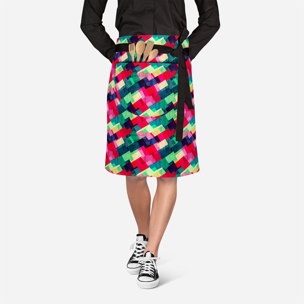 Mosaic Apron | Adjustable, Free Size & Waist Tiebacks-Apron Waist to Feet-APR_WS_KN-IC 5007493 IC 5007493, Abstract Expressionism, Abstracts, Ancient, Art and Paintings, Black, Black and White, Decorative, Digital, Digital Art, Fashion, Geometric, Geometric Abstraction, Graphic, Hexagon, Hipster, Historical, Illustrations, Medieval, Modern Art, Patterns, Retro, Semi Abstract, Signs, Signs and Symbols, Triangles, Vintage, White, mosaic, apron, adjustable, free, size, waist, tiebacks, abstract, art, backdrop,