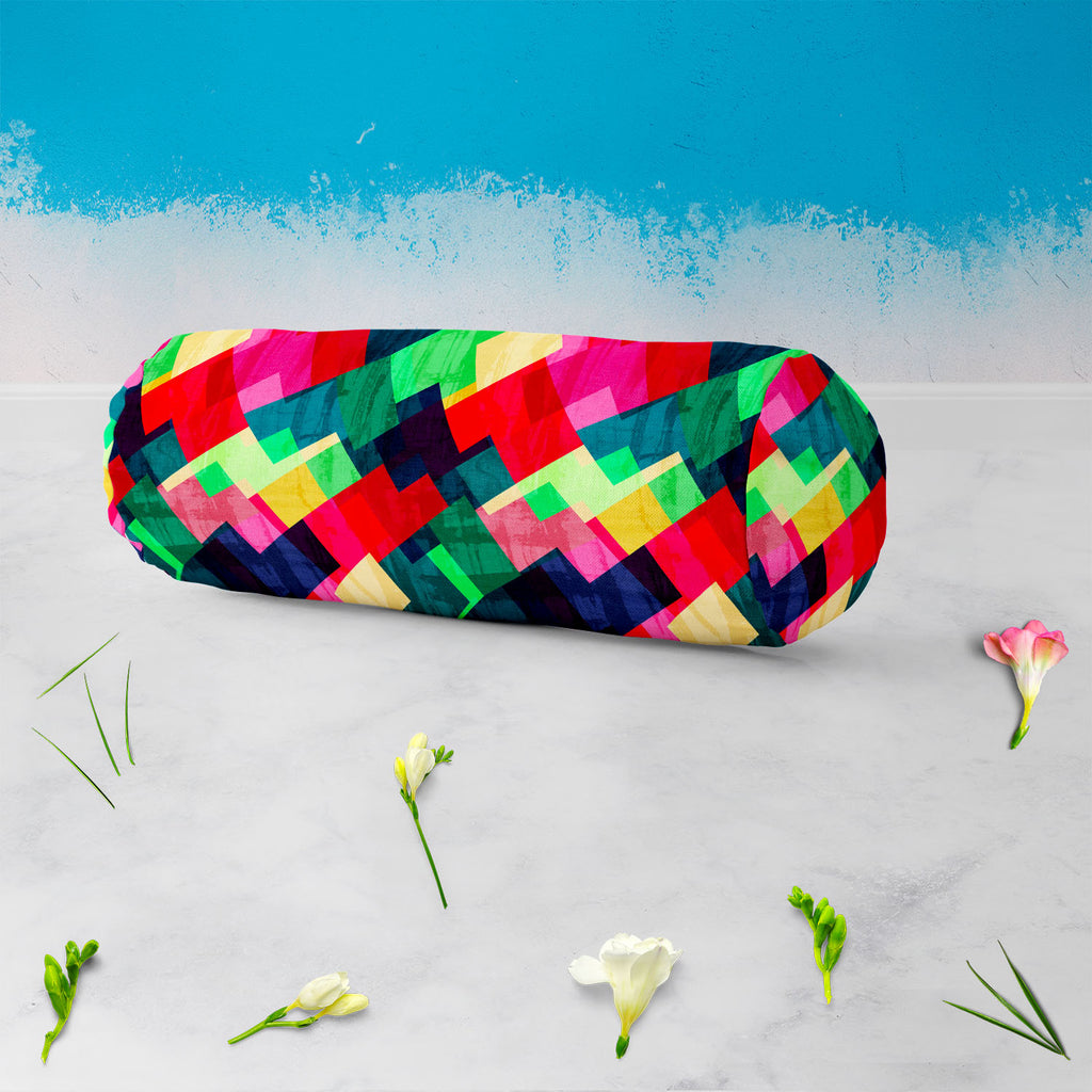 Mosaic D2 Bolster Cover Booster Cases | Concealed Zipper Opening-Bolster Covers-BOL_CV_ZP-IC 5007493 IC 5007493, Abstract Expressionism, Abstracts, Ancient, Art and Paintings, Black, Black and White, Decorative, Digital, Digital Art, Fashion, Geometric, Geometric Abstraction, Graphic, Hexagon, Hipster, Historical, Illustrations, Medieval, Modern Art, Patterns, Retro, Semi Abstract, Signs, Signs and Symbols, Triangles, Vintage, White, mosaic, d2, bolster, cover, booster, cases, concealed, zipper, opening, ab