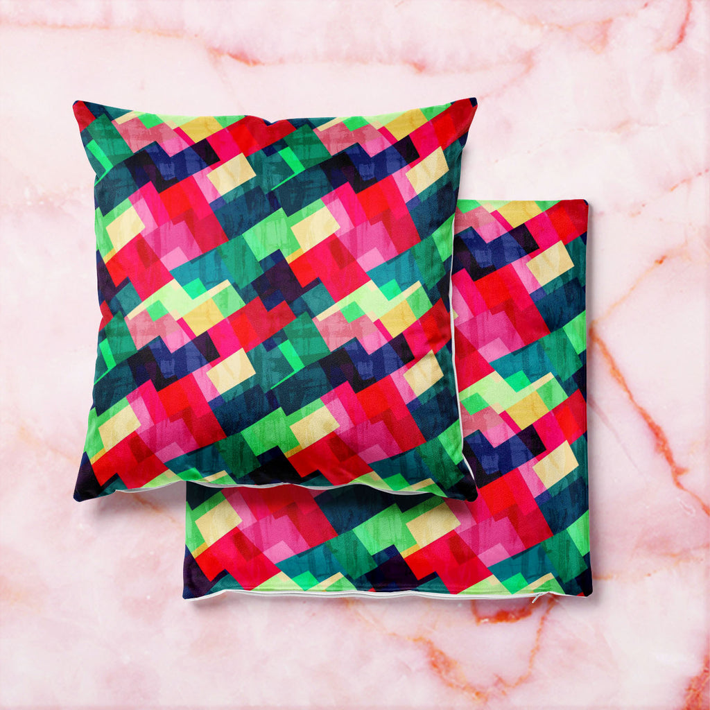 Mosaic D2 Cushion Cover Throw Pillow-Cushion Covers-CUS_CV-IC 5007493 IC 5007493, Abstract Expressionism, Abstracts, Ancient, Art and Paintings, Black, Black and White, Decorative, Digital, Digital Art, Fashion, Geometric, Geometric Abstraction, Graphic, Hexagon, Hipster, Historical, Illustrations, Medieval, Modern Art, Patterns, Retro, Semi Abstract, Signs, Signs and Symbols, Triangles, Vintage, White, mosaic, d2, cushion, cover, throw, pillow, abstract, art, backdrop, background, blue, bright, color, colo