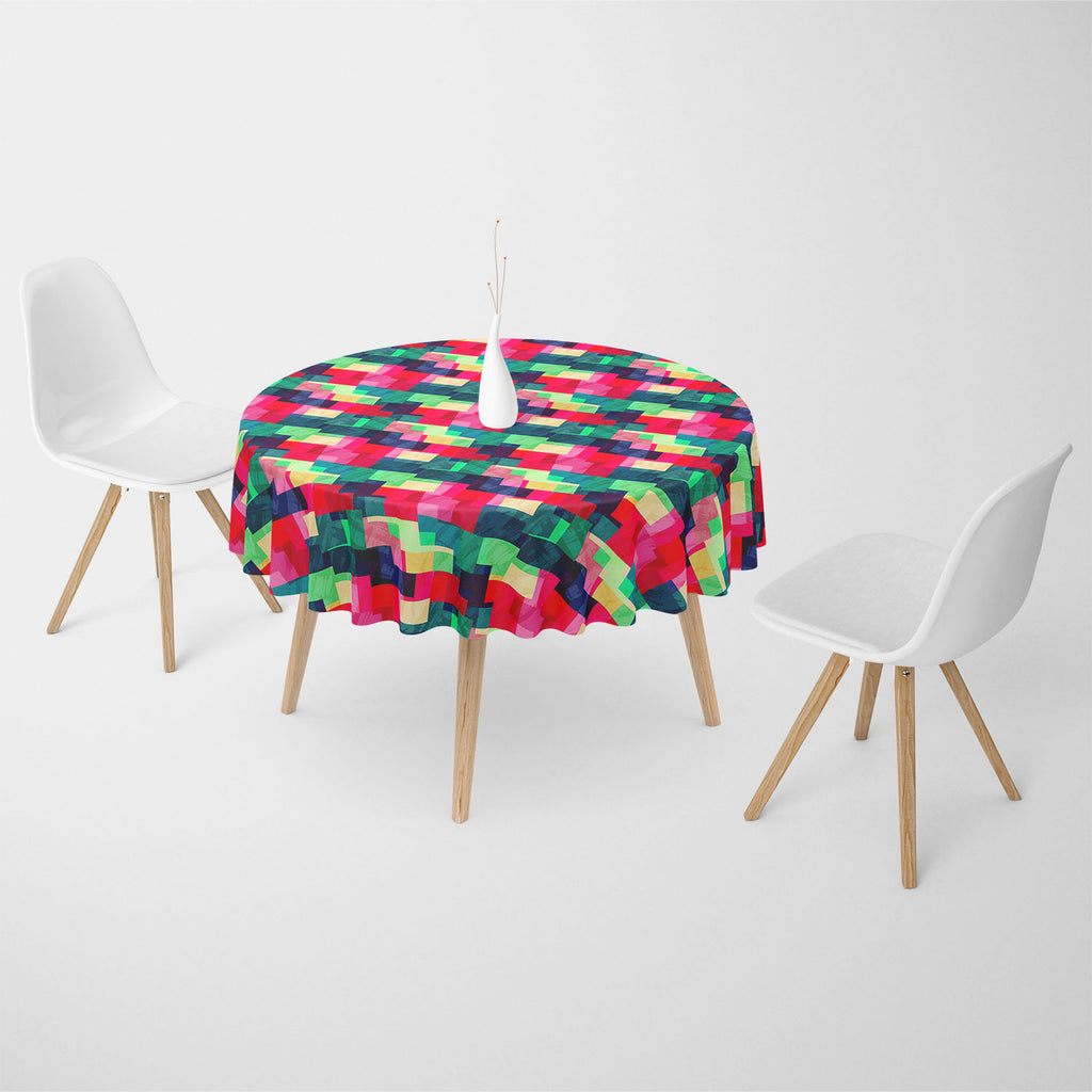 Mosaic Table Cloth Cover-Table Covers-CVR_TB_RD-IC 5007493 IC 5007493, Abstract Expressionism, Abstracts, Ancient, Art and Paintings, Black, Black and White, Decorative, Digital, Digital Art, Fashion, Geometric, Geometric Abstraction, Graphic, Hexagon, Hipster, Historical, Illustrations, Medieval, Modern Art, Patterns, Retro, Semi Abstract, Signs, Signs and Symbols, Triangles, Vintage, White, mosaic, table, cloth, cover, abstract, art, backdrop, background, blue, bright, color, colorful, craft, creative, de