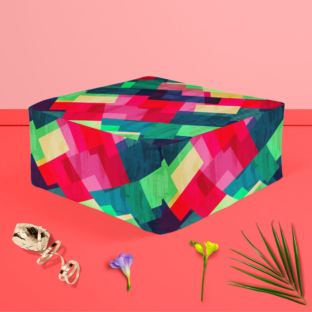 Mosaic D2 Footstool Footrest Puffy Pouffe Ottoman Bean Bag | Canvas Fabric-Footstools-FST_CB_BN-IC 5007493 IC 5007493, Abstract Expressionism, Abstracts, Ancient, Art and Paintings, Black, Black and White, Decorative, Digital, Digital Art, Fashion, Geometric, Geometric Abstraction, Graphic, Hexagon, Hipster, Historical, Illustrations, Medieval, Modern Art, Patterns, Retro, Semi Abstract, Signs, Signs and Symbols, Triangles, Vintage, White, mosaic, d2, footstool, footrest, puffy, pouffe, ottoman, bean, bag, 