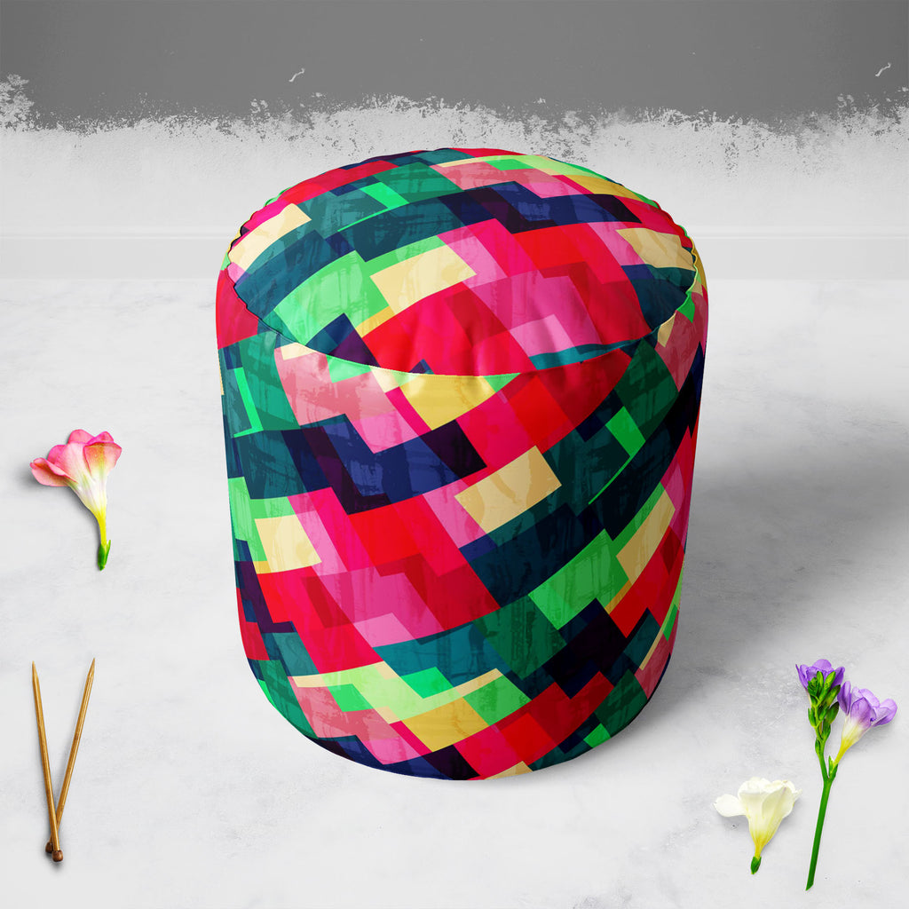 Mosaic D2 Footstool Footrest Puffy Pouffe Ottoman Bean Bag | Canvas Fabric-Footstools-FST_CB_BN-IC 5007493 IC 5007493, Abstract Expressionism, Abstracts, Ancient, Art and Paintings, Black, Black and White, Decorative, Digital, Digital Art, Fashion, Geometric, Geometric Abstraction, Graphic, Hexagon, Hipster, Historical, Illustrations, Medieval, Modern Art, Patterns, Retro, Semi Abstract, Signs, Signs and Symbols, Triangles, Vintage, White, mosaic, d2, footstool, footrest, puffy, pouffe, ottoman, bean, bag, 