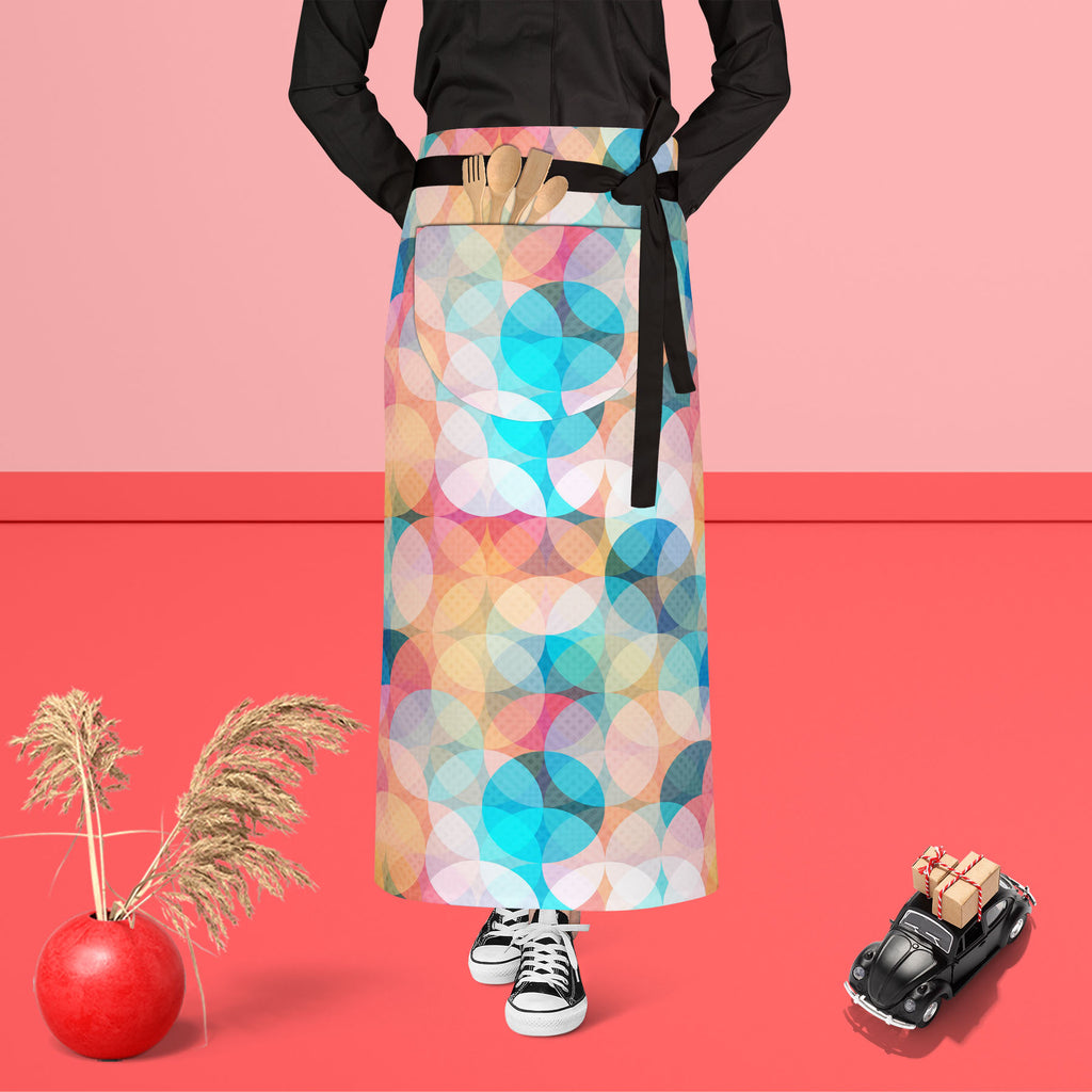 Circles Apron | Adjustable, Free Size & Waist Tiebacks-Aprons Waist to Feet-APR_WS_FT-IC 5007494 IC 5007494, Abstract Expressionism, Abstracts, Ancient, Art and Paintings, Baby, Botanical, Children, Circle, Digital, Digital Art, Fashion, Floral, Flowers, Geometric, Geometric Abstraction, Graphic, Historical, Illustrations, Kids, Medieval, Modern Art, Nature, Parents, Patterns, Retro, Semi Abstract, Signs, Signs and Symbols, Vintage, circles, apron, adjustable, free, size, waist, tiebacks, abstract, pattern,