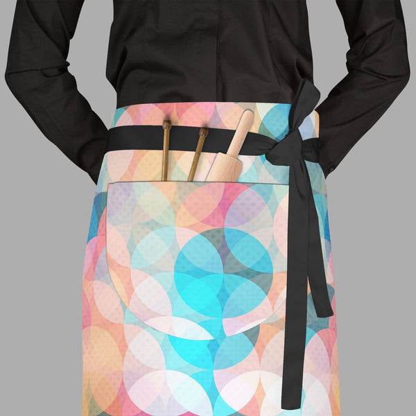 Circles Apron | Adjustable, Free Size & Waist Tiebacks-Aprons Waist to Feet-APR_WS_FT-IC 5007494 IC 5007494, Abstract Expressionism, Abstracts, Ancient, Art and Paintings, Baby, Botanical, Children, Circle, Digital, Digital Art, Fashion, Floral, Flowers, Geometric, Geometric Abstraction, Graphic, Historical, Illustrations, Kids, Medieval, Modern Art, Nature, Parents, Patterns, Retro, Semi Abstract, Signs, Signs and Symbols, Vintage, circles, full-length, waist, to, feet, apron, poly-cotton, fabric, adjustab
