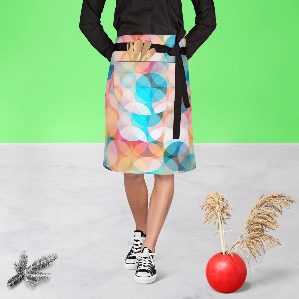 Circles Apron | Adjustable, Free Size & Waist Tiebacks-Apron Waist to Knee-APR_WS_KN-IC 5007494 IC 5007494, Abstract Expressionism, Abstracts, Ancient, Art and Paintings, Baby, Botanical, Children, Circle, Digital, Digital Art, Fashion, Floral, Flowers, Geometric, Geometric Abstraction, Graphic, Historical, Illustrations, Kids, Medieval, Modern Art, Nature, Parents, Patterns, Retro, Semi Abstract, Signs, Signs and Symbols, Vintage, circles, apron, adjustable, free, size, waist, tiebacks, abstract, pattern, 