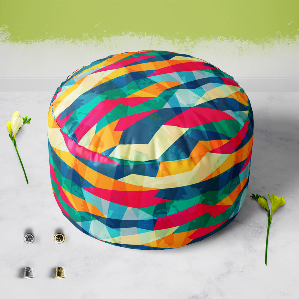 Grunge Mosaic Footstool Footrest Puffy Pouffe Ottoman Bean Bag | Canvas Fabric-Footstools-FST_CB_BN-IC 5007495 IC 5007495, Abstract Expressionism, Abstracts, Ancient, Art and Paintings, Decorative, Diamond, Eygptian, Fashion, Geometric, Geometric Abstraction, Grid Art, Hipster, Historical, Illustrations, Medieval, Modern Art, Patterns, Retro, Semi Abstract, Signs, Signs and Symbols, Triangles, Vintage, grunge, mosaic, footstool, footrest, puffy, pouffe, ottoman, bean, bag, canvas, fabric, abstract, art, art