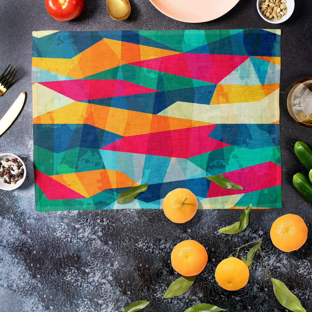 Grunge Mosaic Table Mat Placemat-Table Place Mats Fabric-MAT_TB-IC 5007495 IC 5007495, Abstract Expressionism, Abstracts, Ancient, Art and Paintings, Decorative, Diamond, Eygptian, Fashion, Geometric, Geometric Abstraction, Grid Art, Hipster, Historical, Illustrations, Medieval, Modern Art, Patterns, Retro, Semi Abstract, Signs, Signs and Symbols, Triangles, Vintage, grunge, mosaic, table, mat, placemat, abstract, art, artistic, artwork, backdrop, background, banner, color, colorful, colourful, concept, con