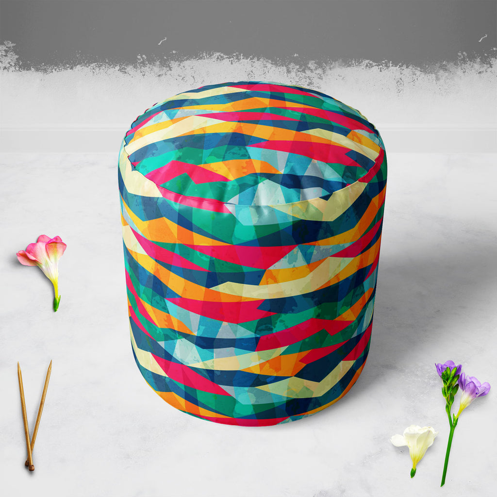 Grunge Mosaic Footstool Footrest Puffy Pouffe Ottoman Bean Bag | Canvas Fabric-Footstools-FST_CB_BN-IC 5007495 IC 5007495, Abstract Expressionism, Abstracts, Ancient, Art and Paintings, Decorative, Diamond, Eygptian, Fashion, Geometric, Geometric Abstraction, Grid Art, Hipster, Historical, Illustrations, Medieval, Modern Art, Patterns, Retro, Semi Abstract, Signs, Signs and Symbols, Triangles, Vintage, grunge, mosaic, footstool, footrest, puffy, pouffe, ottoman, bean, bag, canvas, fabric, abstract, art, art