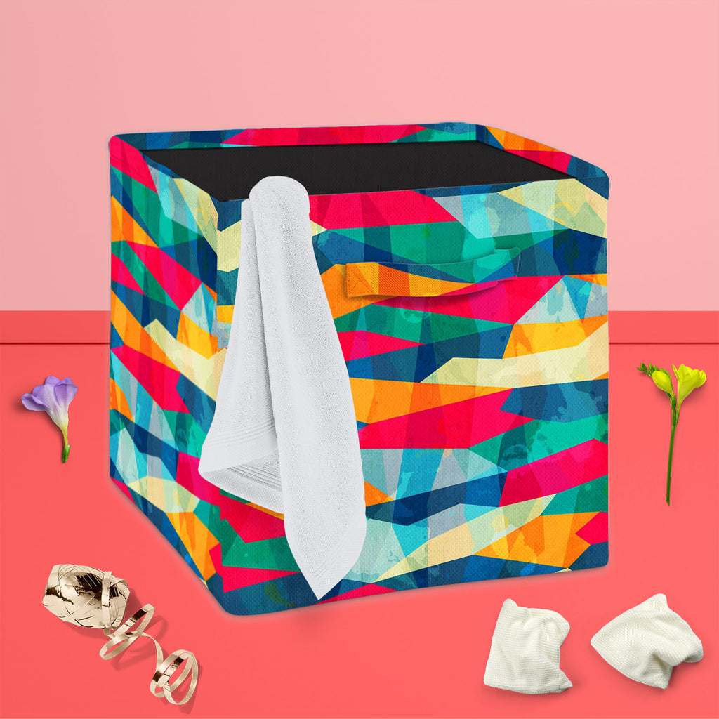 Grunge Mosaic Foldable Open Storage Bin | Organizer Box, Toy Basket, Shelf Box, Laundry Bag | Canvas Fabric-Storage Bins-STR_BI_CB-IC 5007495 IC 5007495, Abstract Expressionism, Abstracts, Ancient, Art and Paintings, Decorative, Diamond, Eygptian, Fashion, Geometric, Geometric Abstraction, Grid Art, Hipster, Historical, Illustrations, Medieval, Modern Art, Patterns, Retro, Semi Abstract, Signs, Signs and Symbols, Triangles, Vintage, grunge, mosaic, foldable, open, storage, bin, organizer, box, toy, basket, 