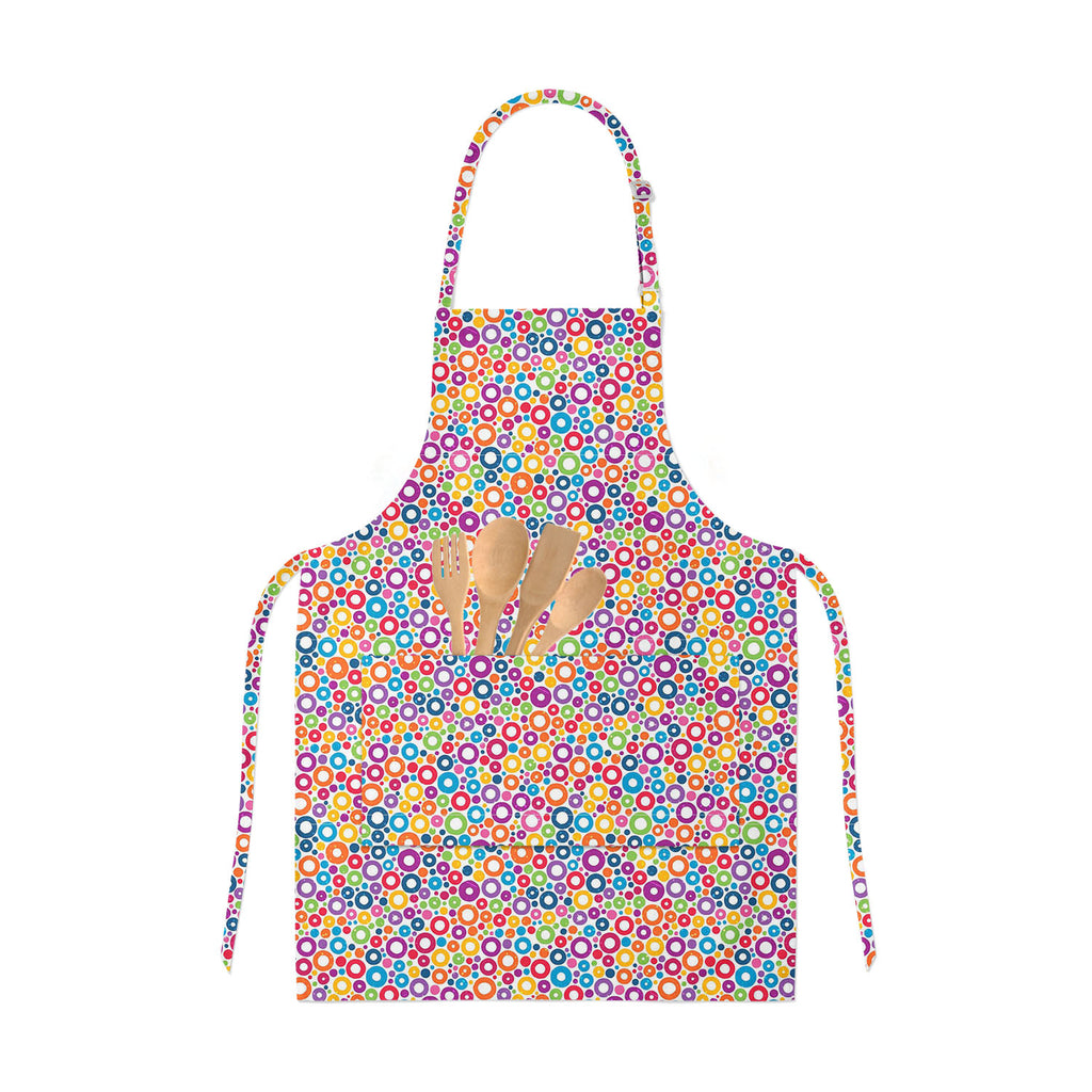 Colorful Circles Apron | Adjustable, Free Size & Waist Tiebacks-Aprons Neck to Knee-APR_NK_KN-IC 5007496 IC 5007496, Abstract Expressionism, Abstracts, Baby, Children, Circle, Decorative, Digital, Digital Art, Fashion, Geometric, Geometric Abstraction, Graphic, Hand Drawn, Hipster, Illustrations, Kids, Modern Art, Patterns, Semi Abstract, Signs, Signs and Symbols, colorful, circles, apron, adjustable, free, size, waist, tiebacks, abstract, artistic, background, blue, bright, card, child, color, contemporary