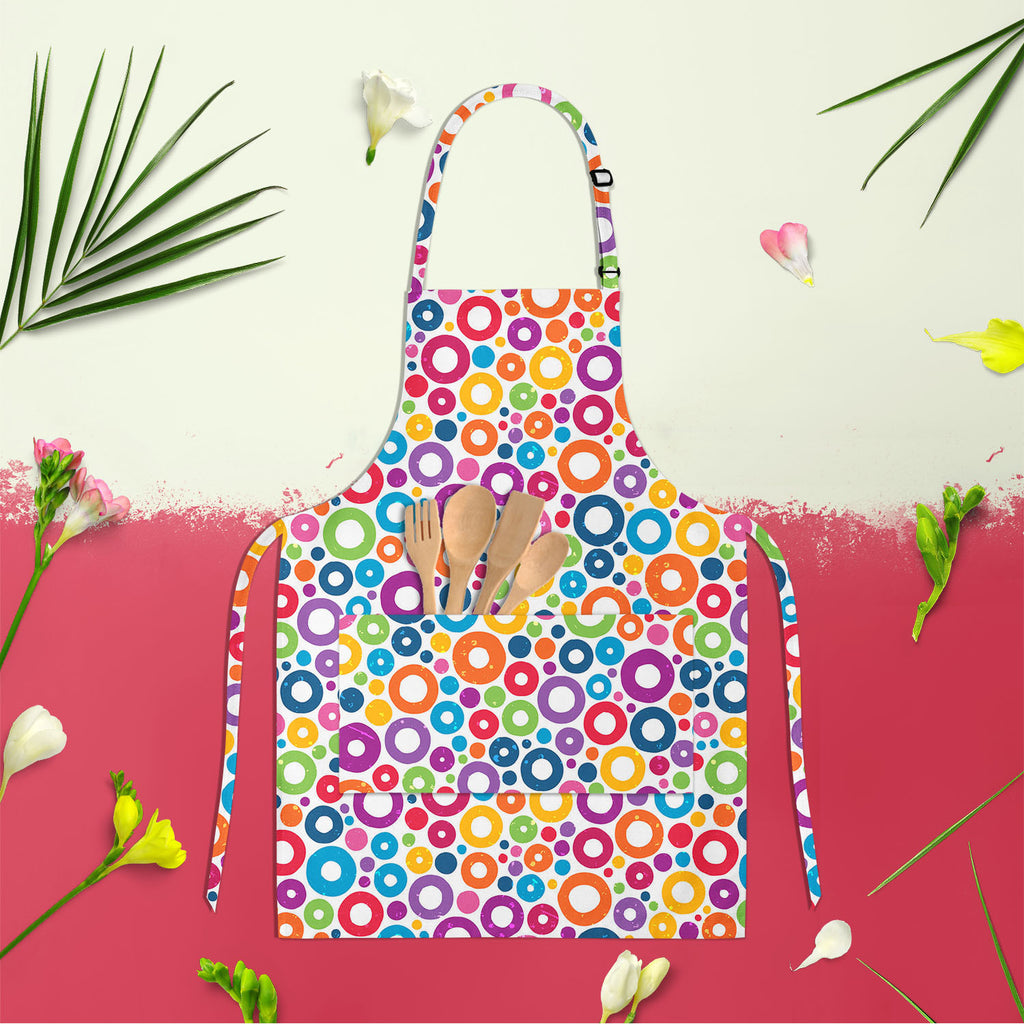 Colorful Circles D1 Apron | Adjustable, Free Size & Waist Tiebacks-Aprons Neck to Knee-APR_NK_KN-IC 5007496 IC 5007496, Abstract Expressionism, Abstracts, Baby, Children, Circle, Decorative, Digital, Digital Art, Fashion, Geometric, Geometric Abstraction, Graphic, Hand Drawn, Hipster, Illustrations, Kids, Modern Art, Patterns, Semi Abstract, Signs, Signs and Symbols, colorful, circles, d1, apron, adjustable, free, size, waist, tiebacks, abstract, artistic, background, blue, bright, card, child, color, conte