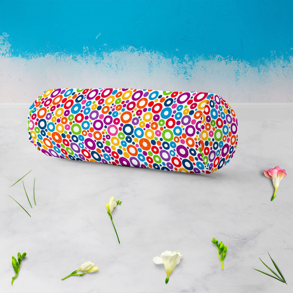 Colorful Circles D1 Bolster Cover Booster Cases | Concealed Zipper Opening-Bolster Covers-BOL_CV_ZP-IC 5007496 IC 5007496, Abstract Expressionism, Abstracts, Baby, Children, Circle, Decorative, Digital, Digital Art, Fashion, Geometric, Geometric Abstraction, Graphic, Hand Drawn, Hipster, Illustrations, Kids, Modern Art, Patterns, Semi Abstract, Signs, Signs and Symbols, colorful, circles, d1, bolster, cover, booster, cases, concealed, zipper, opening, abstract, artistic, background, blue, bright, card, chil