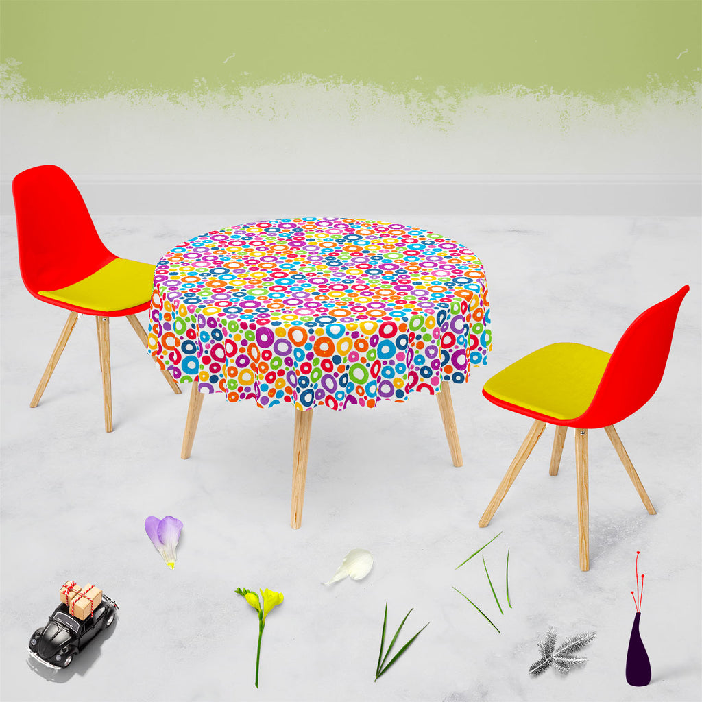 Colorful Circles D1 Table Cloth Cover-Table Covers-CVR_TB_RD-IC 5007496 IC 5007496, Abstract Expressionism, Abstracts, Baby, Children, Circle, Decorative, Digital, Digital Art, Fashion, Geometric, Geometric Abstraction, Graphic, Hand Drawn, Hipster, Illustrations, Kids, Modern Art, Patterns, Semi Abstract, Signs, Signs and Symbols, colorful, circles, d1, table, cloth, cover, abstract, artistic, background, blue, bright, card, child, color, contemporary, creative, decor, design, doodle, element, fabric, fun,