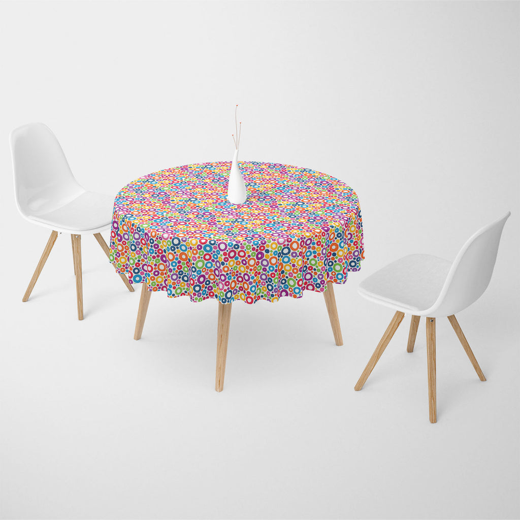 Colorful Circles Table Cloth Cover-Table Covers-CVR_TB_RD-IC 5007496 IC 5007496, Abstract Expressionism, Abstracts, Baby, Children, Circle, Decorative, Digital, Digital Art, Fashion, Geometric, Geometric Abstraction, Graphic, Hand Drawn, Hipster, Illustrations, Kids, Modern Art, Patterns, Semi Abstract, Signs, Signs and Symbols, colorful, circles, table, cloth, cover, abstract, artistic, background, blue, bright, card, child, color, contemporary, creative, decor, design, doodle, element, fabric, fun, geomet