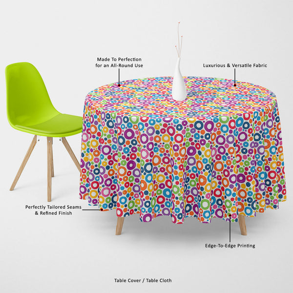 Colorful Circles Table Cloth Cover-Table Covers-CVR_TB_RD-IC 5007496 IC 5007496, Abstract Expressionism, Abstracts, Baby, Children, Circle, Decorative, Digital, Digital Art, Fashion, Geometric, Geometric Abstraction, Graphic, Hand Drawn, Hipster, Illustrations, Kids, Modern Art, Patterns, Semi Abstract, Signs, Signs and Symbols, colorful, circles, table, cloth, cover, canvas, fabric, abstract, artistic, background, blue, bright, card, child, color, contemporary, creative, decor, design, doodle, element, fun