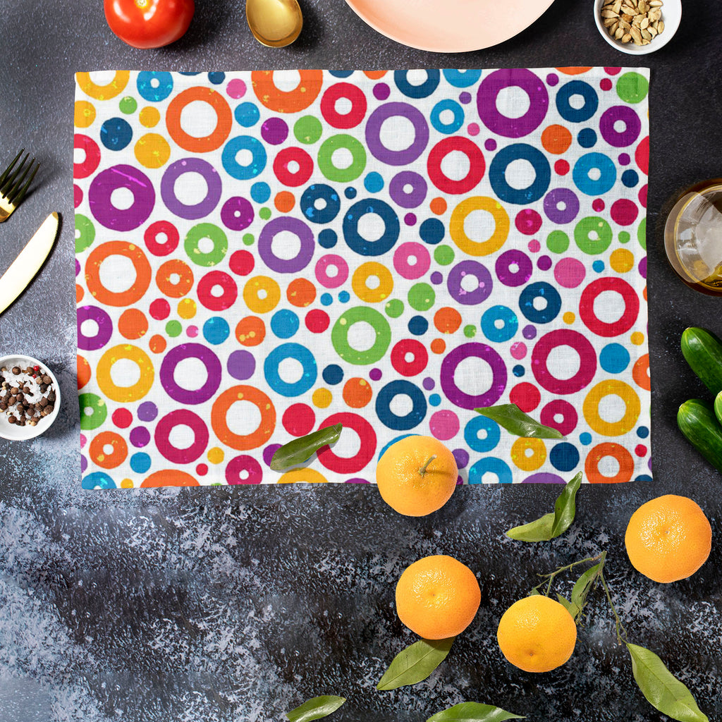 Colorful Circles D1 Table Mat Placemat-Table Place Mats Fabric-MAT_TB-IC 5007496 IC 5007496, Abstract Expressionism, Abstracts, Baby, Children, Circle, Decorative, Digital, Digital Art, Fashion, Geometric, Geometric Abstraction, Graphic, Hand Drawn, Hipster, Illustrations, Kids, Modern Art, Patterns, Semi Abstract, Signs, Signs and Symbols, colorful, circles, d1, table, mat, placemat, abstract, artistic, background, blue, bright, card, child, color, contemporary, creative, decor, design, doodle, element, fa