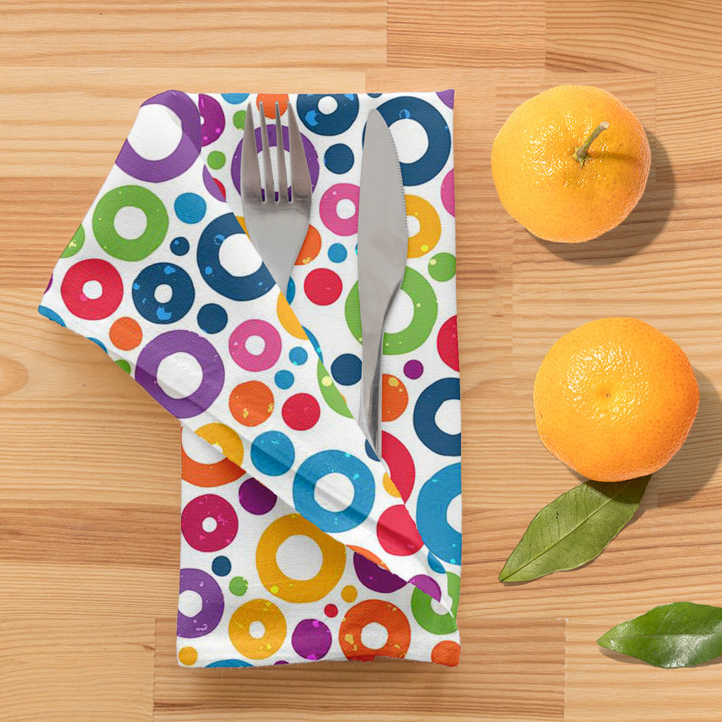 Colorful Circles D1 Table Napkin-Table Napkins-NAP_TB-IC 5007496 IC 5007496, Abstract Expressionism, Abstracts, Baby, Children, Circle, Decorative, Digital, Digital Art, Fashion, Geometric, Geometric Abstraction, Graphic, Hand Drawn, Hipster, Illustrations, Kids, Modern Art, Patterns, Semi Abstract, Signs, Signs and Symbols, colorful, circles, d1, table, napkin, abstract, artistic, background, blue, bright, card, child, color, contemporary, creative, decor, design, doodle, element, fabric, fun, geometry, gr