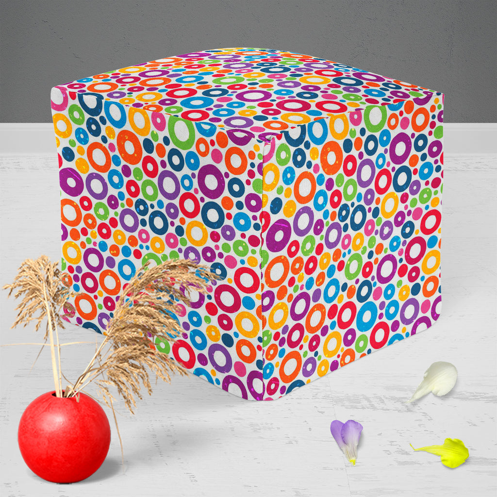 Colorful Circles D1 Footstool Footrest Puffy Pouffe Ottoman Bean Bag | Canvas Fabric-Footstools-FST_CB_BN-IC 5007496 IC 5007496, Abstract Expressionism, Abstracts, Baby, Children, Circle, Decorative, Digital, Digital Art, Fashion, Geometric, Geometric Abstraction, Graphic, Hand Drawn, Hipster, Illustrations, Kids, Modern Art, Patterns, Semi Abstract, Signs, Signs and Symbols, colorful, circles, d1, footstool, footrest, puffy, pouffe, ottoman, bean, bag, canvas, fabric, abstract, artistic, background, blue, 