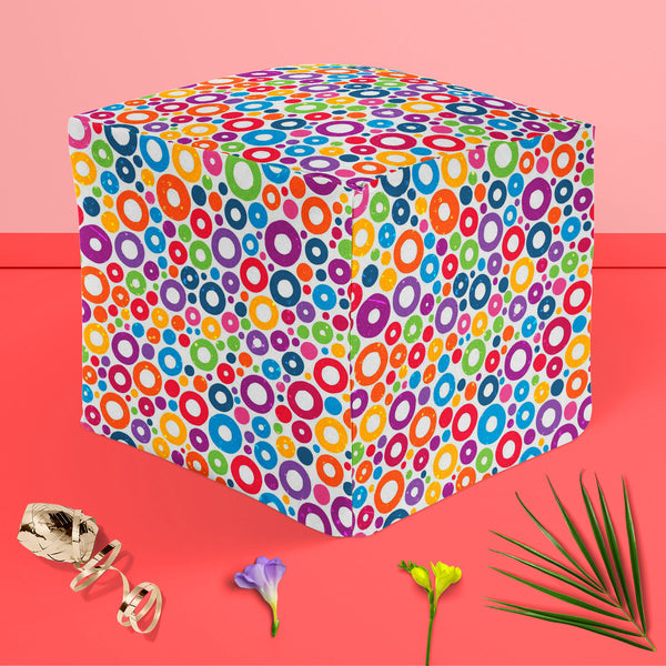 Colorful Circles D1 Footstool Footrest Puffy Pouffe Ottoman Bean Bag | Canvas Fabric-Footstools-FST_CB_BN-IC 5007496 IC 5007496, Abstract Expressionism, Abstracts, Baby, Children, Circle, Decorative, Digital, Digital Art, Fashion, Geometric, Geometric Abstraction, Graphic, Hand Drawn, Hipster, Illustrations, Kids, Modern Art, Patterns, Semi Abstract, Signs, Signs and Symbols, colorful, circles, d1, puffy, pouffe, ottoman, footstool, footrest, bean, bag, canvas, fabric, abstract, artistic, background, blue, 