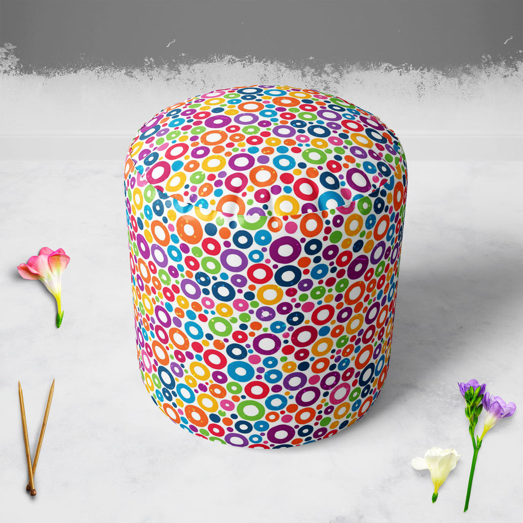 Colorful Circles D1 Footstool Footrest Puffy Pouffe Ottoman Bean Bag | Canvas Fabric-Footstools-FST_CB_BN-IC 5007496 IC 5007496, Abstract Expressionism, Abstracts, Baby, Children, Circle, Decorative, Digital, Digital Art, Fashion, Geometric, Geometric Abstraction, Graphic, Hand Drawn, Hipster, Illustrations, Kids, Modern Art, Patterns, Semi Abstract, Signs, Signs and Symbols, colorful, circles, d1, footstool, footrest, puffy, pouffe, ottoman, bean, bag, canvas, fabric, abstract, artistic, background, blue, 