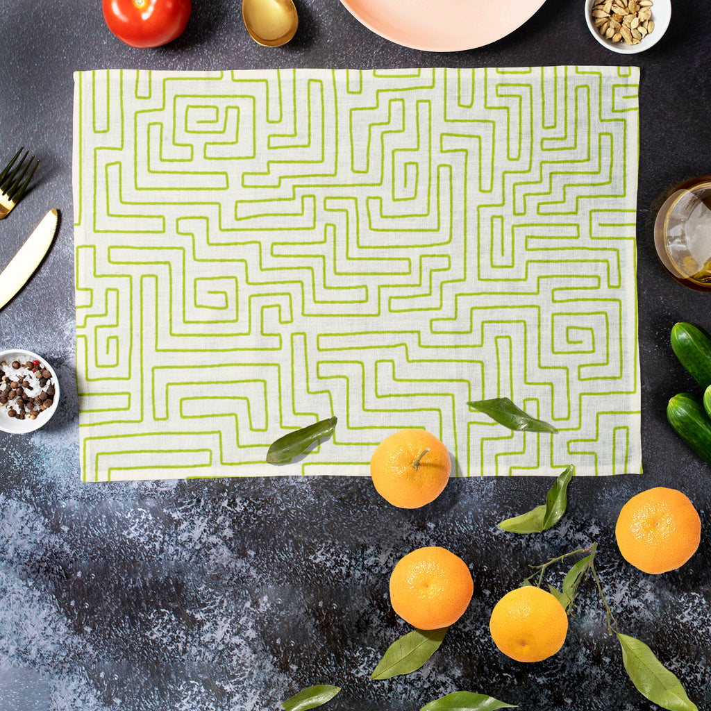 Labyrinth Art Table Mat Placemat-Table Place Mats Fabric-MAT_TB-IC 5007497 IC 5007497, Abstract Expressionism, Abstracts, Art and Paintings, Decorative, Digital, Digital Art, Drawing, Geometric, Geometric Abstraction, Graphic, Illustrations, Modern Art, Patterns, Retro, Semi Abstract, Signs, Signs and Symbols, Sports, labyrinth, art, table, mat, placemat, abstract, artistic, backdrop, background, board, color, complicated, concept, continuous, cover, crazy, creative, decor, decoration, design, draw, element