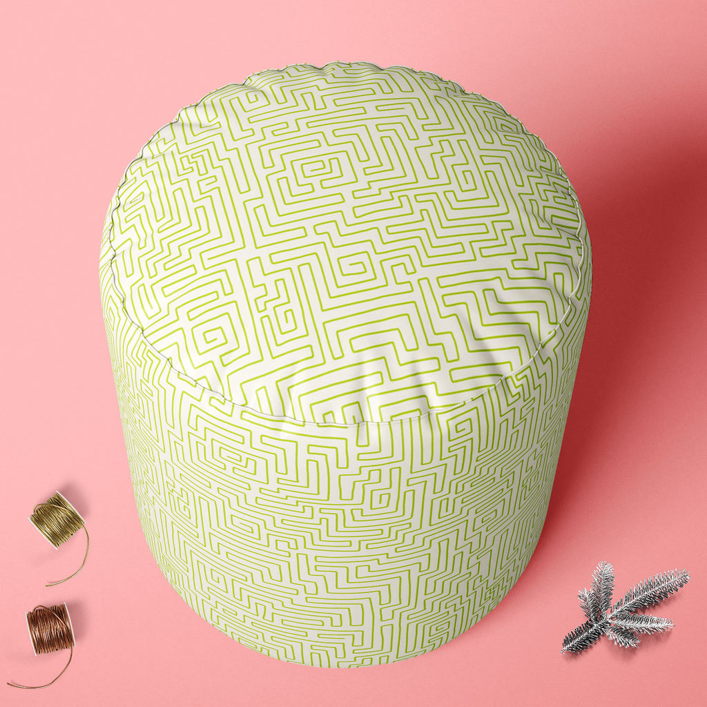 Labyrinth Art Footstool Footrest Puffy Pouffe Ottoman Bean Bag | Canvas Fabric-Footstools-FST_CB_BN-IC 5007497 IC 5007497, Abstract Expressionism, Abstracts, Art and Paintings, Decorative, Digital, Digital Art, Drawing, Geometric, Geometric Abstraction, Graphic, Illustrations, Modern Art, Patterns, Retro, Semi Abstract, Signs, Signs and Symbols, Sports, labyrinth, art, footstool, footrest, puffy, pouffe, ottoman, bean, bag, canvas, fabric, abstract, artistic, backdrop, background, board, color, complicated,