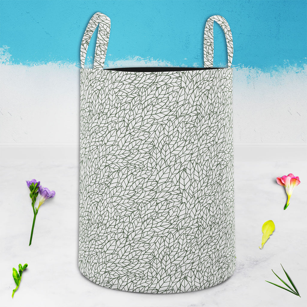 Leafy Leaves Foldable Open Storage Bin | Organizer Box, Toy Basket, Shelf Box, Laundry Bag | Canvas Fabric-Storage Bins-STR_BI_CB-IC 5007498 IC 5007498, Abstract Expressionism, Abstracts, Ancient, Art and Paintings, Decorative, Digital, Digital Art, Drawing, Fashion, Graphic, Historical, Illustrations, Medieval, Modern Art, Nature, Patterns, Retro, Scenic, Seasons, Semi Abstract, Signs, Signs and Symbols, Vintage, leafy, leaves, foldable, open, storage, bin, organizer, box, toy, basket, shelf, laundry, bag,