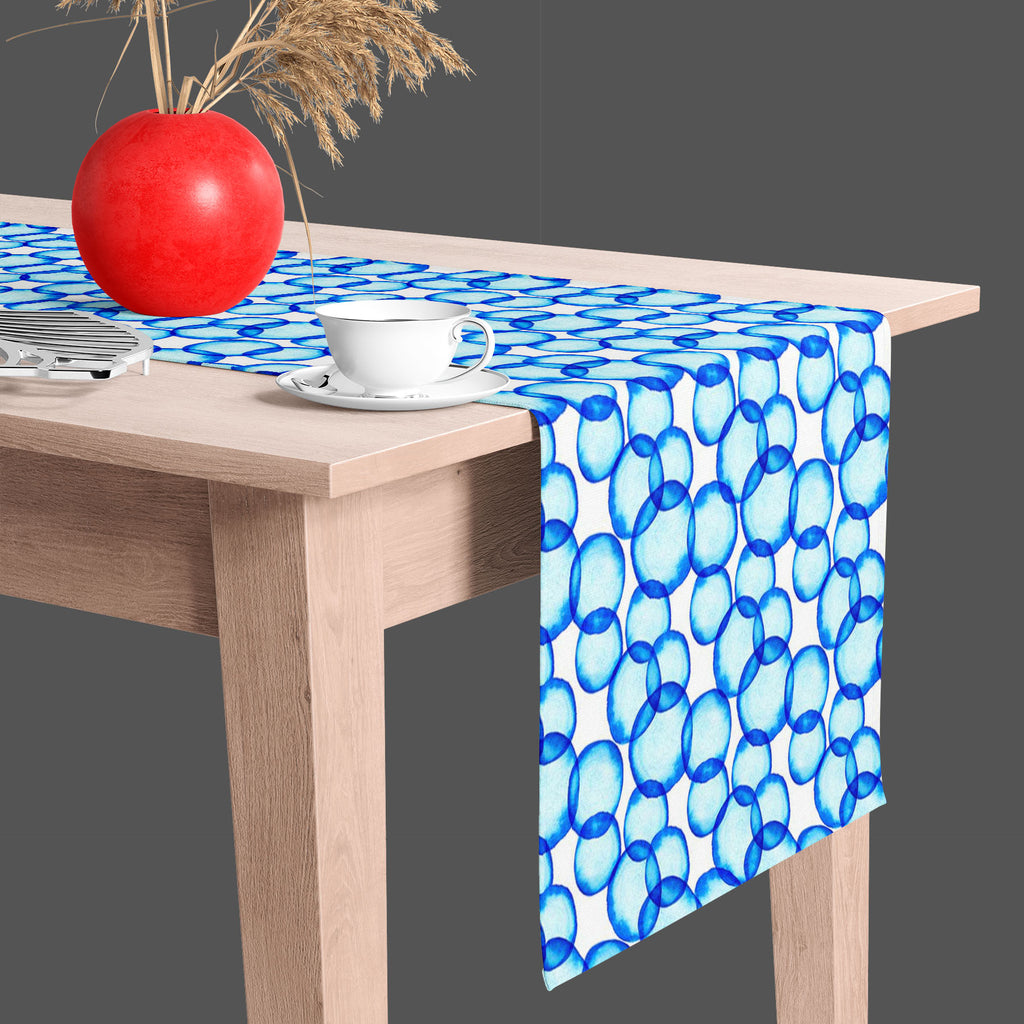 Soap Bubbles D1 Table Runner-Table Runners-RUN_TB-IC 5007500 IC 5007500, Abstract Expressionism, Abstracts, Art and Paintings, Business, Circle, Dots, Illustrations, Parents, Patterns, Semi Abstract, Signs, Signs and Symbols, Splatter, Watercolour, soap, bubbles, d1, table, runner, abstract, aqua, art, atom, backdrop, background, bacteria, ball, biology, blowing, blue, brush, bubble, cell, condom, decoration, design, disease, dot, drop, epidemic, flying, genetics, illustration, infection, macro, marine, med