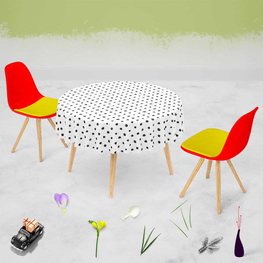 Black Polka Table Cloth Cover-Table Covers-CVR_TB_RD-IC 5007501 IC 5007501, Abstract Expressionism, Abstracts, Ancient, Animated Cartoons, Art and Paintings, Black, Black and White, Circle, Comics, Decorative, Digital, Digital Art, Dots, Drawing, Fashion, Graphic, Hand Drawn, Historical, Holidays, Illustrations, Medieval, Modern Art, Patterns, Retro, Semi Abstract, Signs, Signs and Symbols, Sketches, Symbols, Vintage, White, polka, table, cloth, cover, abstract, art, backdrop, and, card, comic, decor, desig
